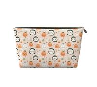 Borsa per trucco con stampa a forma di palla di riso, borsa da toilette da viaggio per donne, graziosa custodia per trucco in pelle