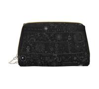 Borsa per trucco da caccia al cervo,Sacchetto cosmetico in pelle portatile,Borsa da toilette impermeabile da viaggio, Scienza astratta Math1, Taglia unica