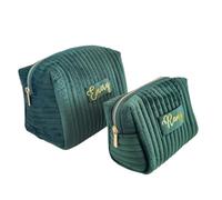 Borsa per trucco da donna, regalo per damigella d'onore, regalo di nozze, borsa per la cultura da viaggio, sacchetto cosmetico in velluto, regalo di compleanno, regalo personalizzato, multicolore, L