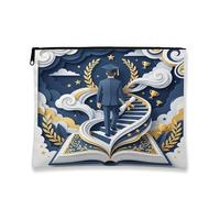 Borsa per trucco da laurea, borsa da viaggio per donne, piccola borsa portatile in tela con cerniera, borsa da toilette classe 2026, 17,8 x 22,9 cm
