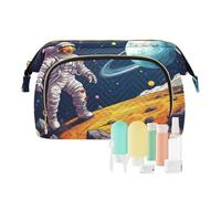 Borsa per trucco da viaggio Astronauta nello spazio Borse cosmetiche di grande capacità per le donne, Multicolore, Taglia unica, casual