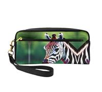Borsa per trucco da viaggio con stampa a turbinii astratti per lo stile on-the-go per riporre cosmetici e prodotti essenziali di bellezza, Zebra E Giraffa, Taglia unica