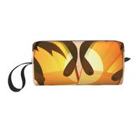 Borsa per trucco da viaggio con stampa di ananas, custodia per trucco semplice portatile con cerniera per donne, Infradito Estive Spiaggia, One Size, Astuccio per trucchi