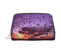 Borsa per trucco in pelle con motivo luminoso, borsa da viaggio di grande capacità, articoli da toeletta a doppio scopo e borsa per il trucco, Rifugio Del Apache, Taglia unica, Zaino per la scuola