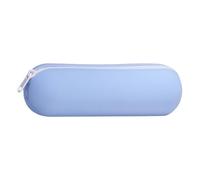 Borsa per trucco in silicone - Custodia per portapennelli per trucco | Borsa per pennelli da trucco in silicone | Organizzatore cosmetico da viaggio | Cuor portatile per pennarelli a penna, blu, Se