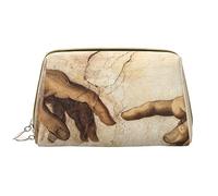 Borsa per trucco lavabile con stampa chimica in pelle per donne, borse cosmetiche da viaggio, astuccio portatile con cerniera organizer, Modello mani, Taglia unica