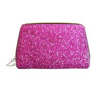 Borsa per trucco lavabile in pelle di frutta, da donna, borsa cosmetica da viaggio, astuccio portatile con cerniera, Scintilla con paillettes sfumate, Taglia unica