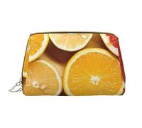 Borsa per trucco lavabile in pelle di frutta, da donna, borsa cosmetica da viaggio, astuccio portatile con cerniera, Frutta, Taglia unica