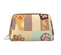Borsa per trucco lavabile in pelle di frutta, da donna, borsa cosmetica da viaggio, astuccio portatile con cerniera, Simpatico animale., Taglia unica