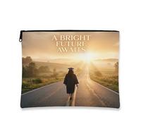 Borsa per trucco per abito da laurea, borsa da viaggio per donne e ragazze, piccola borsa portatile in tela con cerniera, borsa da toilette classe 2026, 17,8 x 22,9 cm