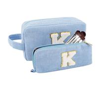 Borsa per trucco personalizzata con iniziali A-Z per donne, trousse per cosmetici da donna, borsa portatile per trucco da donna, borsa da toeletta da sposa, regalo per damigella d'onore, regali per la