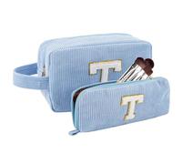 Borsa per trucco personalizzata con iniziali A-Z per donne, trousse per cosmetici da donna, borsa portatile per trucco da donna, borsa da toeletta da sposa, regalo per damigella d'onore, regali per la