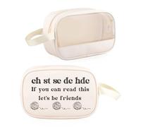 Borsa per trucco trasparente all'uncinetto borsa per il trucco riutilizzabile, Let's Be Friends Tb Uk, Borsa trasparente per il trucco