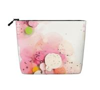 Borsa per trucco versatile in canapa finta di carta con frammenti di colore, organizer da viaggio, perfetto per l'uso quotidiano, viaggi di lavoro e molto altro ancora., Nero , Taglia unica