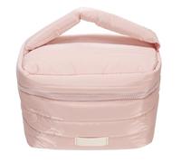 Borsa per Trucco Viaggio Borsa Toilette Organizzatore Cosmetico con Tessuto a Prova di Acqua Apertura di Grandi Scomparti per Donne Essenziale per Viaggi per la Cura della (SILVER) (PINK)