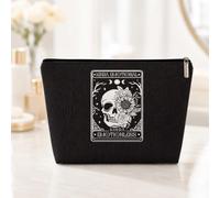 Borsa per trucco vintage estetica scura, borse cosmetiche da donna borsa per il trucco con cerniera sacchetto da viaggio articoli da toeletta regali occhi malvagi, LCS Multicolore 3535, 9.8 × 7 × 2