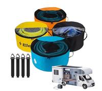 Borsa Per Tubo Acqua Camper | Contenitore Impermeabile Resistente Da 4 Pezzi | Borsa Per Tubo Di Scarico Con Cerniera Bidirezionale E Coperchio Visibile,Per Cavi E Attrezzi Da Campeggio