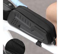 Borsa per tubo anteriore del telaio della bici con design aerodinamico in EVA rigido, cinghie a nastro magnetico e cerniera impermeabile, progettata per ridurre la resistenza al vento e prevenire le