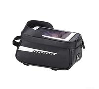 Borsa per tubo da bici con supporto per dispositivo per ciclismo, compatibile con smartphone touchscreen e porta cuffie