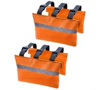 Borsa per tubo fognario portatile resistente con striscia riflettente per sicurezza per una migliore visibilità notturna, resistente all'acqua, set di 2 (arancione)