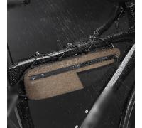 Borsa per tubo obliquo per telaio bicicletta, impermeabile, capacità 1 6L, smontaggio rapido e doppie tasche elastiche per riporre oggetti (marrone)