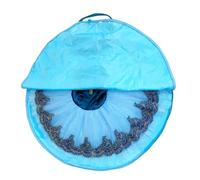 Borsa per tutù da balletto per ragazze, in tela impermeabile, flessibile e pieghevole, morbida borsa da danza, Blu, Diameter 80CM