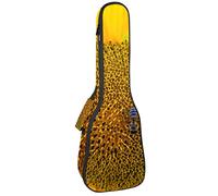 Borsa per ukulele a forma di ape in bilico su un motivo di girasole per concerto tenore soprano da 23 pollici 10 mm di spessore morbido imbottito cinghie regolabili Gig Bag