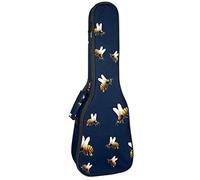 Borsa per ukulele Bella Acquerello Bumblebee Bee Ukulele Caso per Soprano Tenore Concerto 23 Pollice 10MM Spessore Morbido Imbottito Cinghie Regolabili Gig Bag