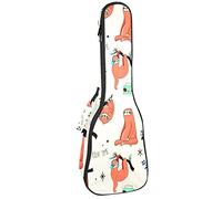 Borsa per ukulele bradipi Ascoltare Radio Ukulele Custodia per Soprano Tenore Concert 23 Pollici 10 MM Spessa Morbido Imbottito Cinghie Regolabile Gig Bag