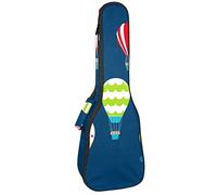 Borsa per ukulele con mongolfiera nel cielo modello Ukulele per concerto tenore soprano 23 pollici 10 mm di spessore morbido imbottito cinghie regolabili Gig Bag
