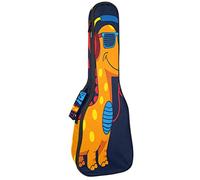 Borsa per ukulele Cool Dinosaur Ascoltare Musica Modello Ukulele Custodia per Soprano Tenore Concert 23 Pollici 10 MM Spessore Morbido Imbottito Cinghie Regolabile Gig Bag