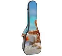 Borsa per ukulele da 58,4 cm, con simpatici squali e galleggianti da piscina, imbottitura per le vacanze, custodia per il trasporto con custodia e manico spesso, Multicolore 03, 25.9x9x3.1in/66x23x8cm