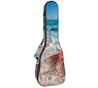 Borsa per ukulele da 58,4 cm, con simpatici squali e galleggianti da piscina, imbottitura per le vacanze, custodia per il trasporto con custodia e manico spesso, Multicolore 08, 25.9x9x3.1in/66x23x8cm
