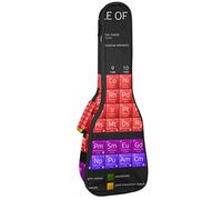 Borsa per ukulele didattica Tavola periodica degli elementi Modello Ukulele Custodia per Soprano Tenore Concert 23 Pollici 10 MM Spessore Morbido Imbottito Cinghie Regolabile Gig Bag