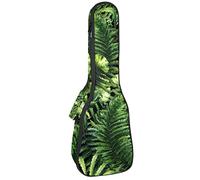 Borsa per ukulele Dinasour Tropicale Verde Modello Ukulele Custodia per Soprano Tenore Concert 23 Pollici 10 MM Spessore Morbido Imbottito Cinghie Regolabile Gig Bag