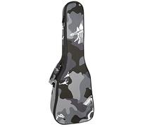 Borsa per ukulele dinosauro Osso Camo Militare Modello Ukulele Custodia per Soprano Tenore Concert 23 Pollici 10 MM Spessore Morbido Imbottito Cinghie Regolabile Gig Bag