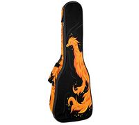 Borsa per ukulele disegnata a mano Bella Phoenix Bird Pattern Ukulele Custodia per Soprano Tenore Concert 23 Pollici 10 MM Spesso Morbido Imbottito Cinghie Regolabile Gig Bag
