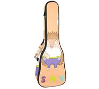 Borsa per ukulele divertente Hedgehog It's A Boy Pattern Ukulele Custodia per Soprano Tenore Concert 23 Pollici 10 MM Spesso Morbido Imbottito Cinghie Regolabile Gig Bag