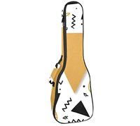 Borsa per ukulele estiva Ananas Geometrico Forme Modello Ukulele Custodia per Soprano Tenore Concert 23 Pollici 10 MM Spessore Morbido Imbottito Cinghie Regolabile Gig Bag
