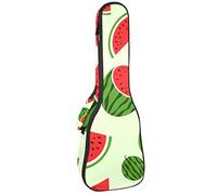 Borsa per ukulele Estivo Frutta Anguria Rosso Verde Ukulele Caso per Soprano Tenore Concert 23 Pollici 10 MM Spessore Morbido Imbottito Cinghie Regolabile Gig Bag