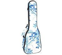 Borsa per ukulele Flying Bird On Flower Branches Ukulele Custodia per Soprano Tenore Concert 23 Pollici 10 MM Spessa Morbido Imbottito Cinghie Regolabile Gig Bag