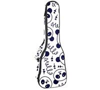 Borsa per ukulele Hello Panda Modello Ukulele per Soprano Tenore Concert 23 Pollici 10 MM Spessore Morbido Imbottito Cinghie Regolabile Gig Bag
