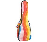 Borsa per ukulele impermeabile, resistente borsa da gioco per ukulele da 58 cm con contenitore e maniglie - sfondo colorato di stelle notturne, Multicolore 06, 25.9x9x3.1in/66x23x8cm, Organizer per