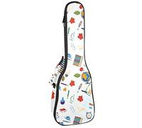 Borsa per ukulele Modello di attrezzature didattiche Ukulele Custodia per Concerto Soprano Tenore 23 Pollici 10 MM Spessore Morbido Imbottito Cinghie Regolabile Gig Bag