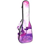 Borsa per ukulele per suonare pianoforte ragazza sotto fiore ciliegio Ukulele caso per concerto tenore soprano 23 pollici 10 mm di spessore morbido imbottito cinghie regolabili Gig Bag