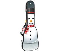 Borsa per ukulele Pupazzo di neve con rami di albero Mani Ukulele Custodia per Soprano Tenore Concerto 23 Pollice 10MM Spessore Morbido Imbottito Cinghie Regolabili Gig Bag