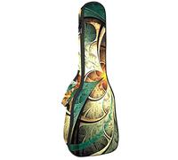 Borsa per ukulele Surreal Flowers Dreamy Imaginary Creative Concept Pattern Ukulele Custodia per Soprano Tenore Concert 23 Pollici 10 MM Spessa Morbida Imbottita Cinghie Regolabile Gig Bag