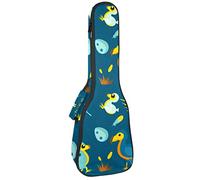 Borsa per ukulele tenore, impermeabile, per ukulele e ukulele imbottito, ideale per concerti soprano (21/23/24 pollici), simpatici cartoni animati blu Dodo Uccello Bambino