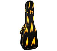 Borsa per ukulele tenore, impermeabile, per ukulele e ukulele imbottito, ideale per concerti soprano (21/23/24 pollici), candela fiamma fuoco bruciare