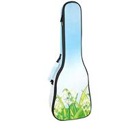 Borsa per ukulele The Growing Weeds Dandelion Under The Blue Sky Custodia Ukulele per Concerto Soprano Tenore 23 Pollici 10 MM Spesso Morbido Imbottito Cinghie Regolabile Gig Bag
